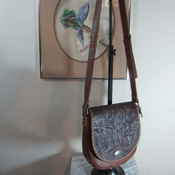 Trinity Ranch Cross Body Brown Purse - Picture 7 of 8